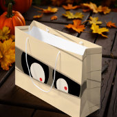 可愛いモダンタイポグラフィミイムモンスターハロウィーン ラージペーパーバッグ