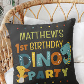 可愛いモダンディノ恐竜キッズバースデーパーティー クッション