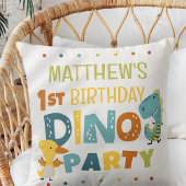 可愛いモダンディノ恐竜キッズバースデーパーティー クッション