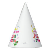 可愛いモダンディノ恐竜キッズバースデーパーティー パーティーハット (左)