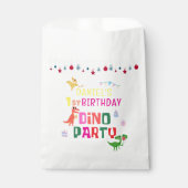 可愛いモダンディノ恐竜キッズバースデーパーティー フェイバーバッグ (正面)