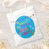 可愛いモダンディノ恐竜キッズバースデーパーティー フェイバーバッグ (クリップ留めされた状態)