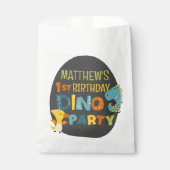 可愛いモダンディノ恐竜キッズバースデーパーティー フェイバーバッグ (正面)