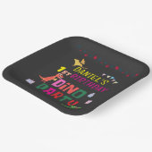 可愛いモダンディノ恐竜キッズバースデーパーティー ペーパープレート (傾斜あり)