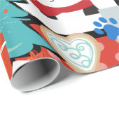 可愛いモダンドッグのクリスマスラッピング紙 ラッピングペーパー (ロールコーナー)