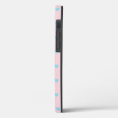 可愛いモダンハートオンコーラルピンク Case-Mate iPhoneケース (裏面 / 左)