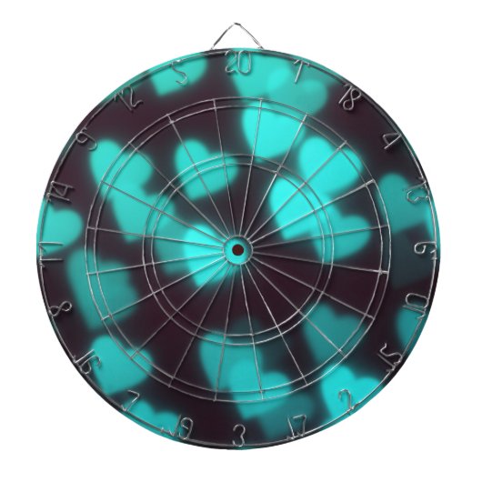 可愛いモダンハート ダーツボード (正面)