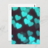 可愛いモダンハート ポストカード (正面/裏面)