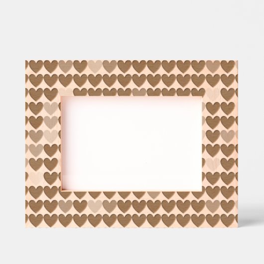 可愛いモダンハート レーザー彫刻フレーム (正面)