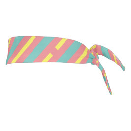 可愛いモダンパタストライプーンのラインはピンク色の黄色 タイヘッドバンド