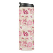 可愛いモダンピンクの花柄ハイトップスニーカー タンブラー (回転右)