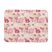 可愛いモダンピンクの花柄ハイトップスニーカー マグネット (横)