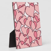 可愛いモダンピンクハート フォトプラーク (側面)