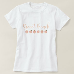 可愛いモダンファッションの甘い桃 Tシャツ
