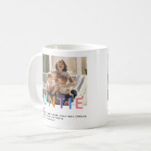 可愛いモダンファンティ写真叔母クリスマス コーヒーマグカップ (正面左)