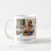 可愛いモダンファンティ写真叔母クリスマス コーヒーマグカップ (左)