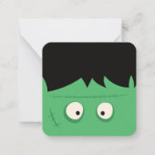 可愛いモダンフランケンシュタインモンスターハロウィーン ノートカード (正面)
