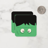 可愛いモダンフランケンシュタインモンスターハロウィーン ノートカード (正面/裏面インサイチュ)