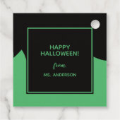 可愛いモダンフランケンシュタインモンスターハロウィーン フェイバータグ (裏面)