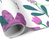 可愛いモダンフローラカラフルハッピーバースデー ラッピングペーパー (ロールコーナー)