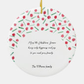 可愛いモダンボホキャンディーケーンOne写真 セラミックオーナメント (裏面)