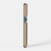 可愛いモダンラフなコリー犬アート iPhone 15ケース (右側面)