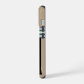 可愛いモダンラフなコリー犬アート iPhone 15ケース (左側面)