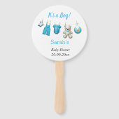 可愛いモダンランドリーの赤ちゃんシャワー ハンドファン (正面)