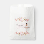 可愛いモダンリトルバレリーナ写真ベビーシャワー フェイバーバッグ (正面)