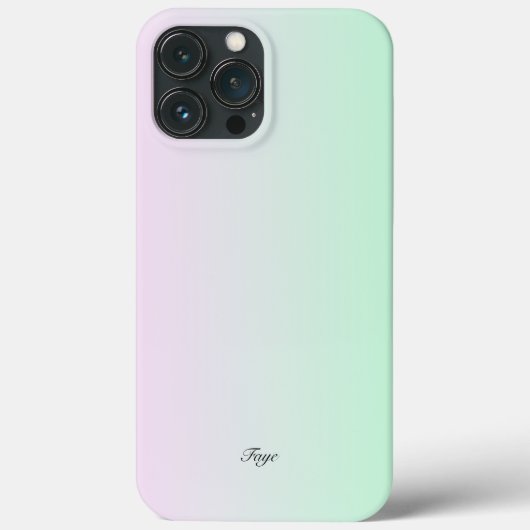 可愛いモダンレインボグラディエントの色背景の名前 Case-Mate iPhoneケース (裏面)
