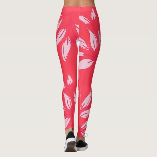 可愛いモダンレッグの水色のピンク離れのパターン レギンス (裏面)