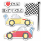 可愛いモダンレースカースピードウェイミニマリスト シール (正面)