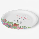 可愛いモダンワイルドベリースイートベビーシャワー ペーパープレート (アングル)