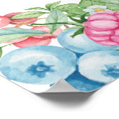 可愛いモダンワイルドベリー甘い赤ちゃんシャワーへようこそ ポスター (角)