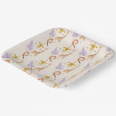 可愛いモダンワイルドワンサファリ動物1歳の誕生日 ペーパープレート (傾斜あり)