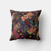 可愛いモダンヴィンテージインスパイアフローラキルト模様 クッション (裏面)