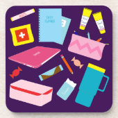 可愛いモダン先生必需品コースター コースター (正面)