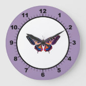 可愛いモダン写真蝶の大時計 ラージ壁時計 (正面)