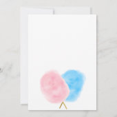 可愛いモダン性分が青いピンクの綿キャンディを明かす 招待状 (裏面)