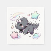 可愛いモダン恐竜の赤ちゃんシャワー スタンダードカクテルナプキン (正面)