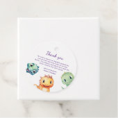 可愛いモダン恐竜の赤ちゃんシャワー フェイバータグ (インサイチュ)