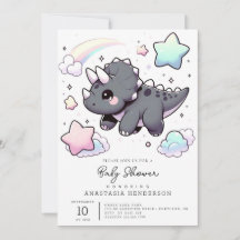 可愛いモダン恐竜の赤ちゃんシャワー