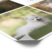 可愛いモダン愛犬の写真コラージュ ポスター (角)