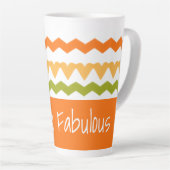 可愛いモダン柄 カフェラテマグ (右アングル)