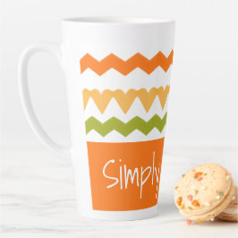 可愛いモダン柄 カフェラテマグ