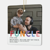 可愛いモダン機能Tyopgraphyフォトクリスマス セラミックオーナメント (左)