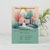 可愛いモダン永遠の里親募集フォスターシャワー 招待状 (スタンド正面)