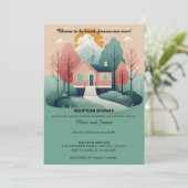 可愛いモダン永遠の里親募集フォスターシャワー 招待状 (スタンド正面)