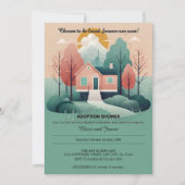 可愛いモダン永遠の里親募集フォスターシャワー 招待状 (正面)