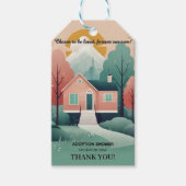 可愛いモダン永遠の里親養子縁組 ギフトタグ (正面)